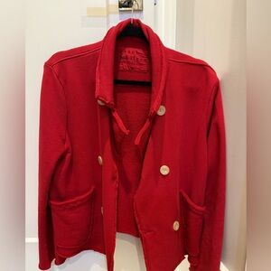 Frank & Eileen Mini Belfast Cropped Sweatshirt Peacoat - Size M